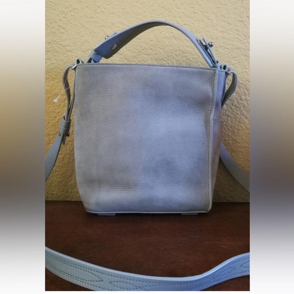 AllSaints Cooper Nubuck Calfskin Leather Mini Tote